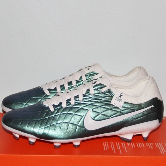 Nike Tiempo Legend 10 Pro FG Soccer Cleats Mens 5.5 Emerald Teal - Picture 2 of 7